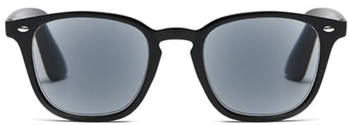 ABETOS Retro Reading Sunglasses Men Women Tinted Sun Readers Spring Hinges Anti Blue Light UV400 Protection Classic Vintage Outdoor Eyeglasses, Black 1.0