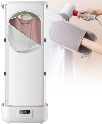 SACLMD Asciugatrice,Macchina da Stiro Automatica,Macchina da Stiro Completamente Automatica Pieghevole per Uso Domestico,Macchina da Stiro a Vapore,asciugatrice Pieghevole per Vestiti