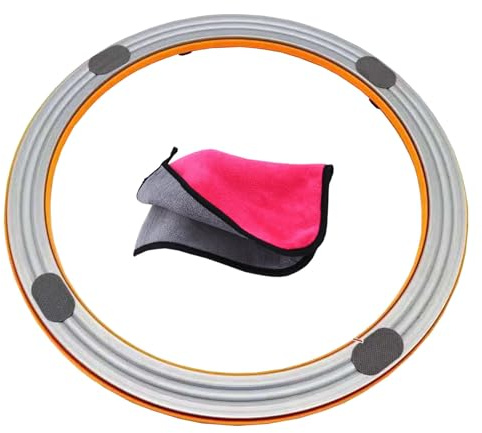 12 Lega anteriore, retro in plastica, piatto girevole per tavolo da pranzo pesante, snodo girevole Lazy Susan, piatto girevole rotondo per tavolo da pranzo per servire fiere e display (lega arancione