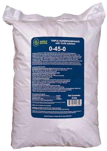 Supply Solutions | 0-45-0 Triple Superphosphate with 13.5% Calcium | High Phosphorus Bloom Booster Fertilizer for Indoor Plants, Flowers, Orchids, Citrus, Lawns, Vegetables & Fruit Trees (40 Pounds)