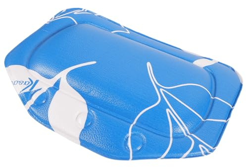 DINHEAROM Bathtub Pillow with Strong Suction Cups, Bathroom Soaking Tub Pillow Headrest Pad, Leaf Blue Foam Bath Cushion for Spa, Sauna, and Home Relaxation