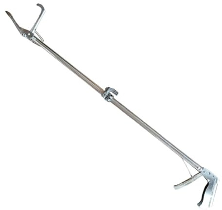 FOMIYES Pinza per Granchi in Acciaio Inox 304 Antiscivolo, Fermaglio lungo Multifunzione per Anguille e Aragoste, Utensile da Cucina Portatile per Frutti di Mare e Barbecue