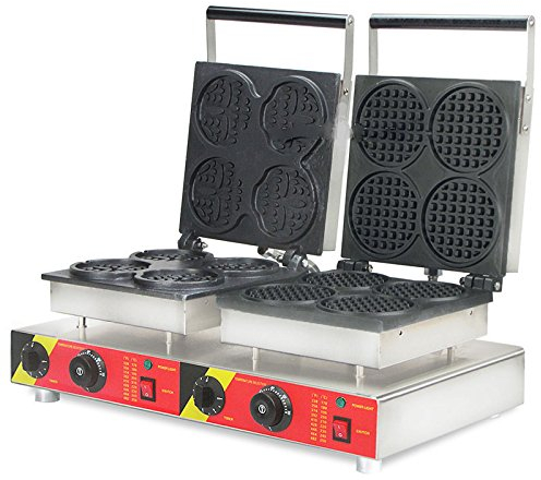 CGOLDENWALL Np-556 Commercial 8 pcs ronde gaufrier antiadhésif Waffle Snack grille-pain/Baker électrique machine à muffins Belgian Waffle Réchaud - 220V