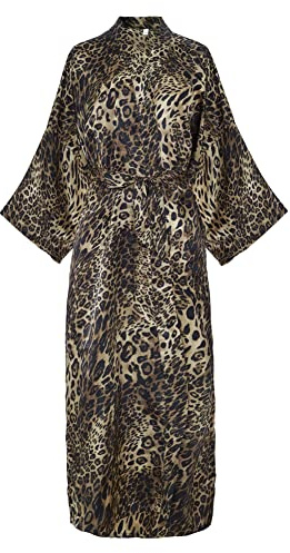 Kimono da donna Vestaglie Kimono Floreali Vestaglia Stampata Cardigan per Donne Matrimonio Festa di Fidanzamento Pigiami, One Size Plus Tall