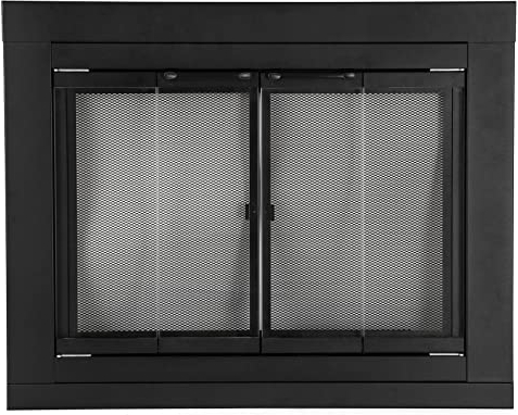 Stanbroil Fireplace Glass Bi-fold Style Door, Black, Small
