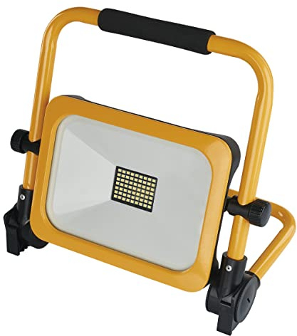 EMOS LED Battery Spotlight 30W Waterproof Portable Construction Spotlight with Stand and Handle, 3 Light Modes with Brightness Max 3000lm, 6500K, Rechargeable 10000mAh, IP54 Rated