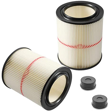 17816 Filter for Craftsman Shop Vac 9-17816 Replacement Filter Fits 5 Gallon and Larger Vacuum Cleaner Wet Dry Air Filter 917816 Filter 2 Pack