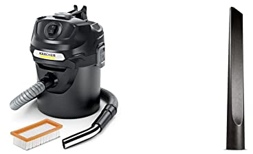 Kärcher AD 2 Aspiracenere - Capacità vano raccolta: 14 l, Potenza d'aspirazione: 150 Air Watt, 600 W - Incl. tubo d'Aspirazione 1.2 m, filtro plissettato & Bocchetta extra-lunga originale