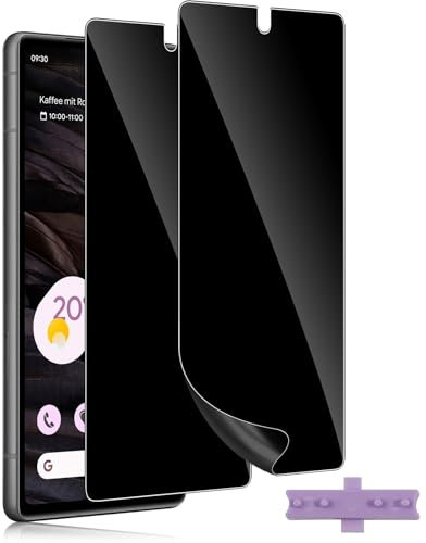 Xunzii Sichtschutz Schutzfolie für Google Pixel 7A/Pixel 6A - 2 Stück Anti-Spy Flexibler TPU Hydrogel Sichtschutzfolie, Blasenfreie Anti-Spy Displayschutzfolie, Kratzfest Privacy Schutzfolie