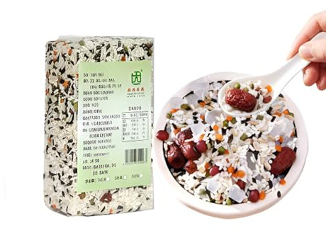 Mix Di Porridge Eight Treasure Da 500 G, Congee Multicereali E A Cereali Grossi, Confezionato Sottovuoto, Porridge Nutriente For La Colazione