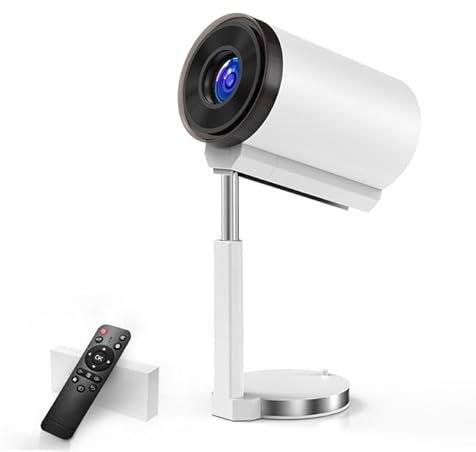 Mini proyector portátil 4K 1080p Full HD Compatible con Android 11 y Netflix WiFi 6, corrección automática de Trama Trapezoidal, Mini proyector de Cine en casa Giratorio de 180°, Adecuado para