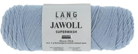 Lang Yarns Jawoll Wool Yarn - Colour: Jeans Light (0234) - 50 g / approx. 210 m wool.