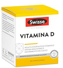 SWISSE Ultiboost- Vitamina D 2000 UI, Integratore Difese Immunitarie Adulti, Integratori Alimentari Donna e Uomo con vitamina D3 per Mantenimento Ossa e Denti Sani, Made in Italy, 100 Capsule Molli