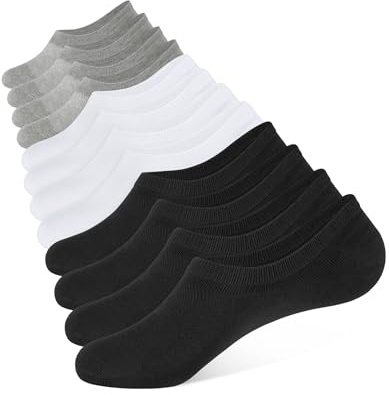 CLOSEMATE Trainer Invisible Ankle No Show Socks for Men Women 6 Pairs | Soft cotton, breathable comfort, silicone heel grip, secure fit for trainers, loafers