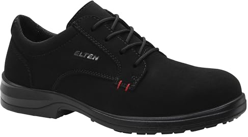 ELTEN Sicherheitsschuhe Broker XXB Black Low ESD S1, Damen und Herren, Textil, Stahlkappe, leicht, elegant 43, Schwarz