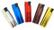 Clearfee Briquet tempête à jet flamme, résistant au vent, aux intempéries, rechargeable, couleurs élégantes or métallisé, jet turbo, uni, 5