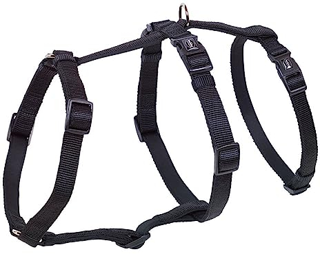 Nobby Sicherheitsgeschirr Turva Leckschutz für Hunde Nylon und Neopren (XS-S Hals 24-34 cm, Brust 30-40 cm, Schwarz)