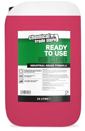 Chemical Trade Store - Roof Cleaner - Mould, Mildew, Lichen, Algae Remover | Concentrate Outdoor Cleaning Treatment | Suitable for Decking, Driveways, Path and Patios - 25 Litre