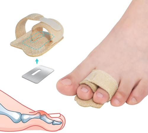 Pozpo Tech Raddrizzatore per Dita dei Piedi a Martello, Bende Correttore per Dita dei Piedi per Donne & Uomini, Stecche per Dita dei Piedi - 1 nel pacco