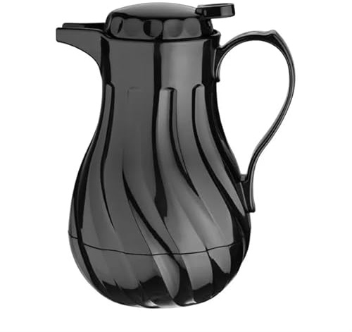 Olympia Olympia Insulated Swirl Jug Black - 0.5Ltr 16.9fl oz | Keeps beverages at serving temperature for busy commercial table service, offering a 16.9fl oz capacity.