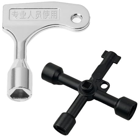 SET Llave Multifuncional de 4 puntas 6 en 1 | Llave Contador Agua | Llave Armario Eléctrico | Llave Ascensor | Llave Contador Gas | Llave Universal y Llave Maestra Triangular Para Emergencias