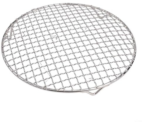 Stainless Steel Round Cooling Rack for Pies, Cakes, and Pizza with Stable Three Legged Support (26cm)