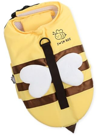 Its Dog & Kangachi - Chaleco Salvavidas de Abeja para Perros, Chaleco Flotador, Chaleco Seguridad Asa de Rescate, Ajuste Seguro, Alta Flotabilidad, Perros Pequeños y Medianos, Made in Korea, Talla S