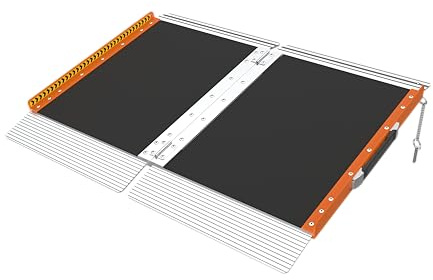 FACHNUO Rampa per soglia portatile da 30 cm, con base autoadattante, capacità di carico 363 kg, rampa per sedia a rotelle per porte di casa, rampa antiscivolo, rampa pieghevole per sedia a rotelle