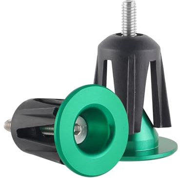 KEXIAO - 1 par de tapones de extremo para manillar de bicicleta, aleación de aluminio colorida, para manillar de bicicleta, tapones de extremo de agarre