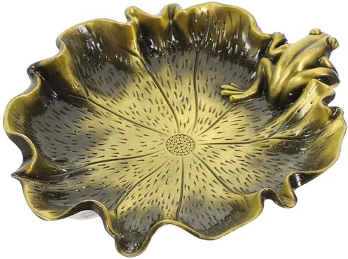 Milisten Encrier Métal Rétro Style Grenouille Cuivre Ancien, Bac à Encre pour Calligraphie Chinoise, Support Pinceaux Multifonction, Pot D’encre Décoratif pour Bureau et Atelier Artistique