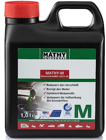 MATHY-M Motoröl-Additiv (1.0 l) - Verschleißschutz & Reinigung für Motoren aller Art – Motor Öl-Zusatz für Diesel/Benzin/Gas Motoren