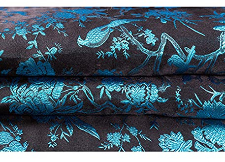 GOONSDS Damask satin brokad jacquard tyg kostym klädsel möbler kläder material 75 cm x 50 cm, G