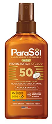 Parasol Spray Mini Huile Sèche 50 FPS Protection & Bronzage