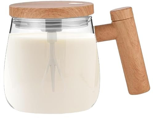 Taza Batidora - Café Con Agitación Automática | 400ML Café Autoagitable | Taza Mezcladora Eléct | Café Mezcladora Vidrio | Para Taza Batidora Colacao Café,Leche
