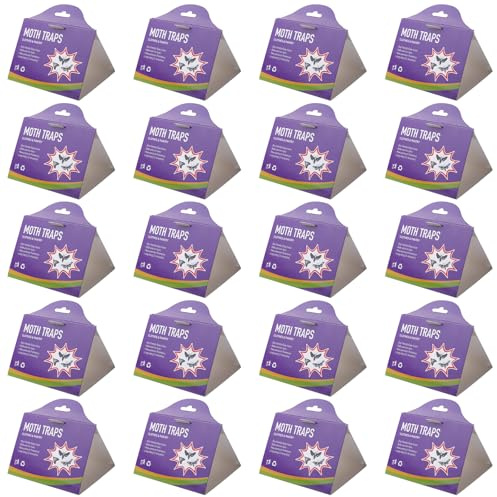 20 pezzi di vespe contro tarme alimentare e tarme, trappola per tarme alimentare altamente efficace, rimedio contro tarme alimentari, trappola per insetti appiccicosa per guardaroba cucina, stile