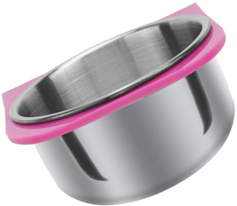 SUPVOX Stainless Steel Bird Food Feeder Bowl for Parrots and Cage Birds Large Capacity Water and Food Dish with Stable Structure Easy Installation for Cockatiel Canary Sparrow Quail