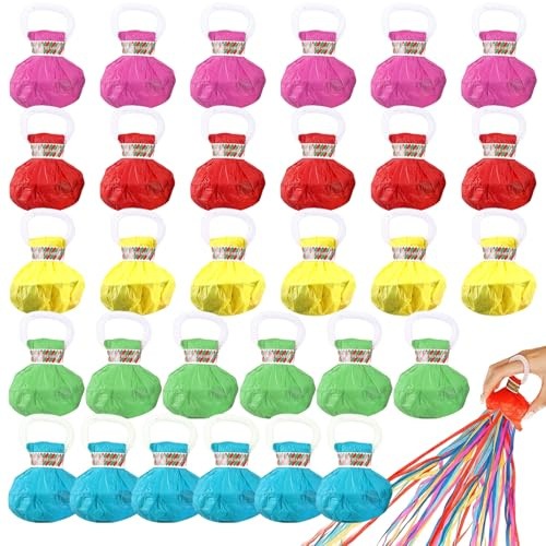 30 Pièces Serpentins à Lancer, Serpentins en Papier Serpentin Multicolor pour Fête, Anniversaire, Mariage, Noël, Nouvel An, Remise de Diplôme et Spectacles