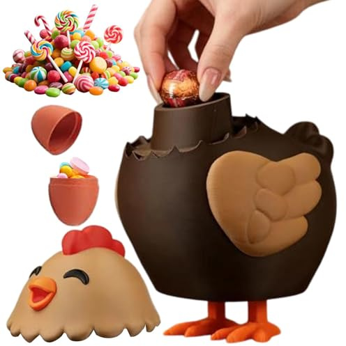 Generico Distributore Caramelle per Scrivania,Macchina per conservare cioccolato a forma di gallina che depone uova | Distributore di Snack,per feste, snack, bambini, ufficio, piano di lavoro