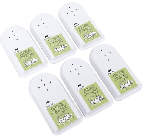 Xiuganpo Boîte de Farces Réaliste pour Le Bureau et la Maison avec Support Adhésif, Jouet Sonore de Cricket Amusant pour Adultes et Enfants, 6 Pièces