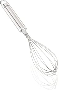 Leifheit Schneebesen 32 cm Sterling-Serie, Rührbesen aus rostfreiem Edelstahl, hochwertiges Design, Rührstab mit ovalem Griff für angenehme Handhabung und praktischer Aufhängeöse, Schaumschläger