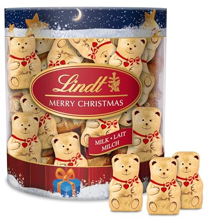 Lindt - Boîte de Mini-Moulages TEDDY - Chocolat au Lait - Idéal pour Noël, 700g