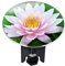 WENKO 21267100 Waschbeckenstöpsel Pluggy XL White Lily - Abfluss - Stopfen, Messing, Kunststoff, Durchmesser 6,2 x 6,5-9,5 cm