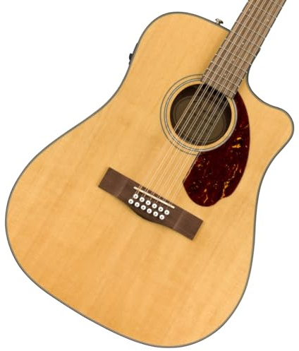 Fender CD-140SCE 12-String Dreadnought Cutaway Acoustic Electric Guitar with 2-Year Warranty, Fishman Pickup and Preamp System, Natural, with Case