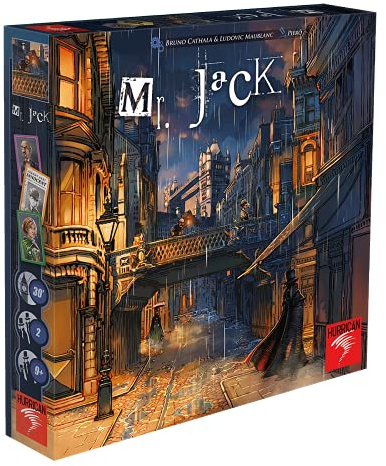 Hurrican, Mr. Jack, Grundspiel, Familienspiel, Deduktionsspiel, 2 Spieler, Ab 9+ Jahren, 30+ Minuten, Deutsch, Mehrfarbig, Bunt