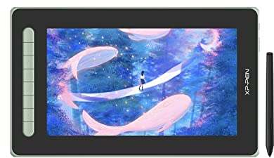 XP-PEN Artist 12 2. Generation Grafiktablett 11,9 Zoll Pen Display volllaminiert, X3 Smart-Chip batterieloser Stift für Bildbearbeitung/Illustration (Grün)