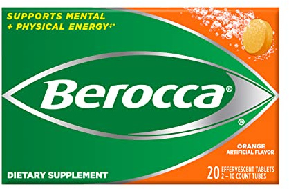 Berocca Orange Effervescent Tablets, Caffeine Free, 20 Count