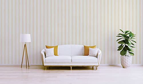 WTD Papier peint à rayures Darian M1 n° 3655 - Beige - Classique