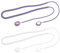 2pcs Sangles Anti-Perte en Silicone Compatible avec Samsung Galaxy Buds 2 Écouteurs Bluetooth Cordon de Cou Souple Cordon de Sport Longueur 40cm, Blanc et Violet