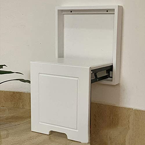 Wall-Mounted Folding Chair - Solid Wood Shoe Bench Storage for Living Room Bedroom Aisle Bathroom - Save Space without Occupying Area