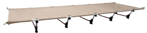 DCSYOG Letto da campo ultraleggero pieghevole in alluminio, portatile, pieghevole, per adulti, portata fino a 150 kg, per campeggio, escursioni, casa, viaggi, ufficio, kaki